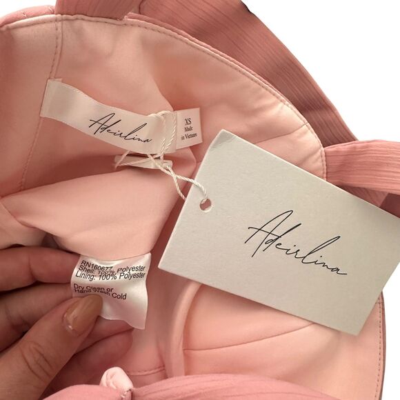 ADEIRLINA Showtime II Corset Style Midi Dress Pink NWT XS - Picture 7 of 7